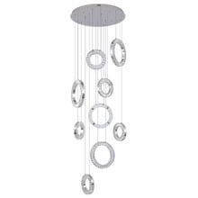 Natalie Iron & Crystal LED 9 Light Pendant